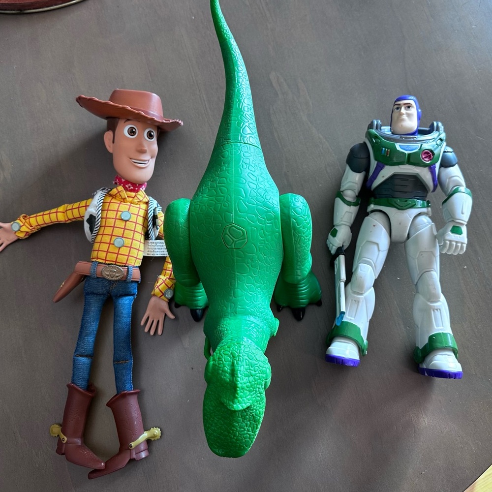 Toy Story Action Figure Set - Woody, Buzz Lightyear, and Rex